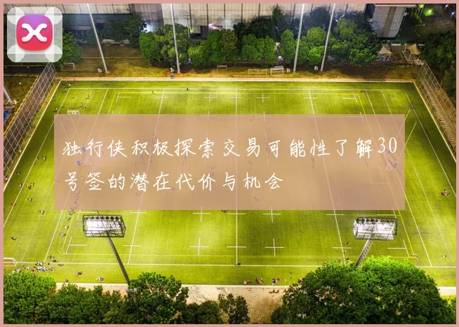 独行侠积极探索交易可能性了解30号签的潜在代价与机会